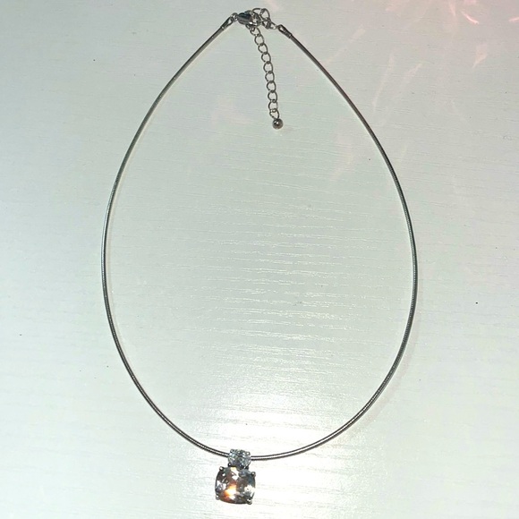 Avon Sterling Silver CZ Cord 925 6.5” Choker Necklace - Picture 1 of 4